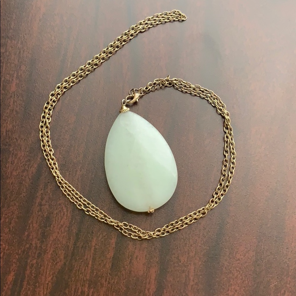 Pale Sea Green Long Necklace